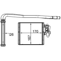 Heat exchanger interior heating MAHLE for FORD FIESTA VI (CB1/ CCN)