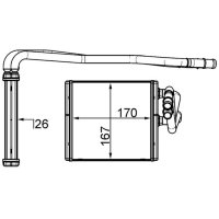 Wärmetauscher Innenraumheizung MAHLE für FORD...
