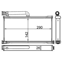Heat exchanger interior heating MAHLE for AUDI A6 C6 (4F2)