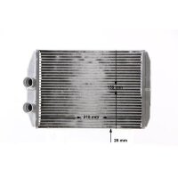 Heat exchanger interior alu 210 mm - 158 mm MAHLE for e.g. RENAULT MASTER