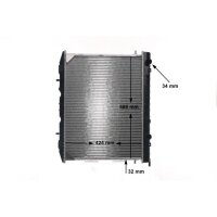 Radiator engine cooling fins brazed 432 mm - 585 mm MAHLE for OPEL FRONTERA