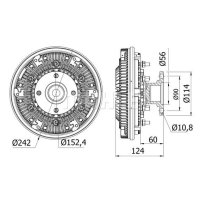 Clutch radiator fan thermal MAHLE for MAN F2000
