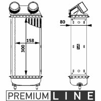 Ladeluftkühler MAHLE für PEUGEOT 206 SW (2E/K)