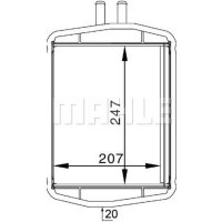 Heat exchanger interior heating MAHLE for FORD FIESTA IV (JA_/ JB_)