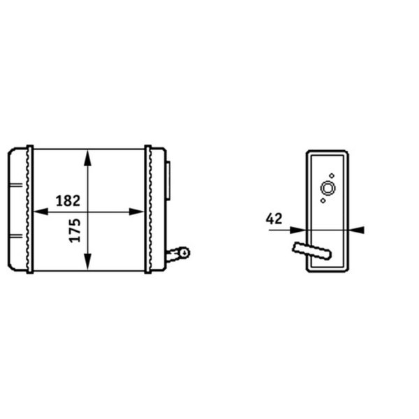 Heat exchanger interior heating MAHLE for FIAT PANDA (141_)