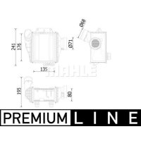 Intercooler MAHLE for MERCEDES C-CLASS (W205)