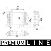 Intercooler with sensor MAHLE for MERCEDES S-CLASS (W222/...