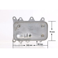 Oil cooler automatic fins soldered 142 mm - 76 mm MAHLE for e.g. BMW 5