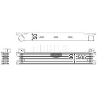 Oil cooler engine oil MAHLE for RENAULT ESPACE III (JE0_)