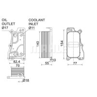 Ölkühler Motoröl MAHLE für MERCEDES...
