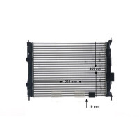 Kühler Motor Rippen mechanisch gefügt 590 mm - 452 mm MAHLE für NISSAN QASHQAI