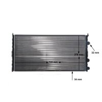 Radiator cooling fins joined 722 mm - 377 mm MAHLE for e.g. VW PASSAT
