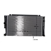 Kühler Motor Kühlrippen gelötet 600 mm - 328 mm MAHLE für u.a. BMW 5er