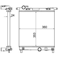 Radiator engine cooling MAHLE for VW UP! (121/ 122/ BL1/...