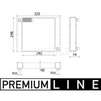 Water cooler right MAHLE for ALPINA B7 (F01/ F02)