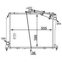 Kühler Motorkühlung MAHLE für TOYOTA HIACE...