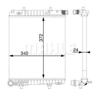 Kühler Motorkühlung MAHLE für PEUGEOT 108