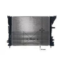 Radiator engine cooling fins brazed 505 mm - 388 mm MAHLE for e.g. RENAULT ZOE