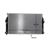 Radiator engine cooling fins brazed 670 mm - 411 mm MAHLE for e.g. TOYOTA RAV