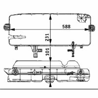 MAHLE expansion tank for MERCEDES LK/LN2