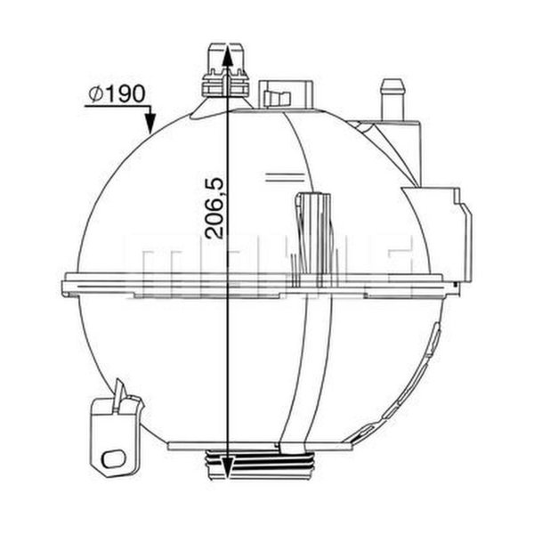 Coolant expansion tank with sensor MAHLE for BMW X3 (F25)