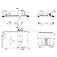 Coolant expansion tank with cover MAHLE for DAF XF