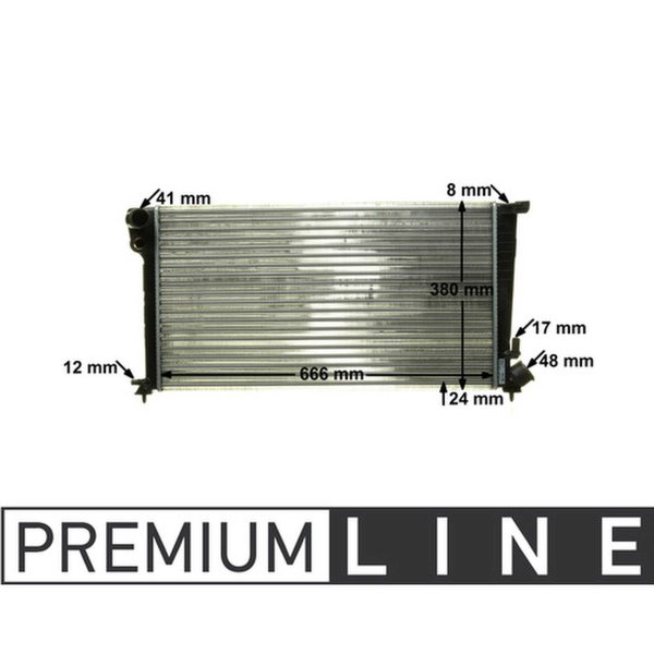 Radiator engine cooling with quick couplings MAHLE for PEUGEOT 306 hatchback