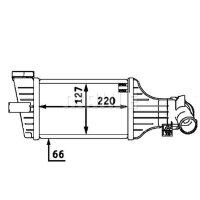 Intercooler MAHLE for OPEL ASTRA G Saloon (T98)