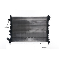 Radiator engine fins mech. joined 560 mm - 415 mm MAHLE for e.g. RENAULT LAGUNA