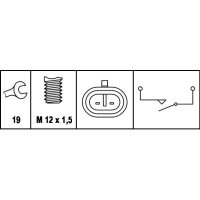 Reversing light switch 2-pin SW 19 HELLA for OPEL ASTRA G CC (T98)