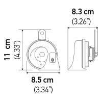 Fanfare 12 V 72 W 110 dBA Tweeter HELLA