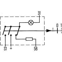 Schalter Druckbetätigung 4-Anschlüsse HELLA passend für u.a. TEREX
