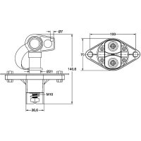 Main switch battery screwed rotary actuation HELLA 500A