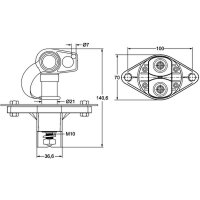 Main switch battery screwed rotary actuation HELLA 500A