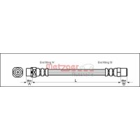 Brake hose 202mm METZGER for BMW 3 (E36)