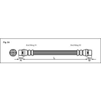 Brake hose 184mm METZGER for AUDI A4 B5