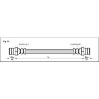 Brake hose 200mm METZGER for FIAT UNO (146_)
