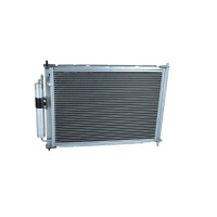 Air conditioning condenser with sealing ring NRF fits NISSAN MICRA