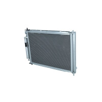 Air conditioning condenser with sealing ring NRF fits NISSAN MICRA