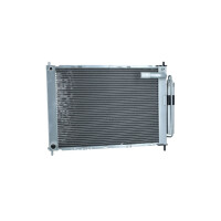 Air conditioning condenser with sealing ring NRF fits NISSAN MICRA