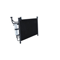 Condenser air conditioner with sealing ring NRF fits MAZDA 2