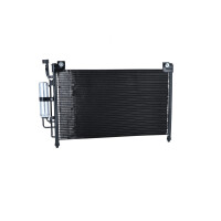 Condenser air conditioner with sealing ring NRF fits MAZDA 2