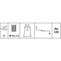 Oil pressure switch 12 V NC contact M16x1.5 1-pole HELLA for CITROËN AX