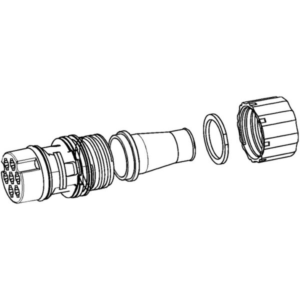 Cable Connector Set 7-pin cable end sleeve HELLA for KÖGEL and others
