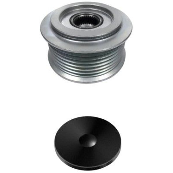 Overrunning alternator pulley Ø65mm M14x1.5 7 grooves HELLA for HONDA Accord