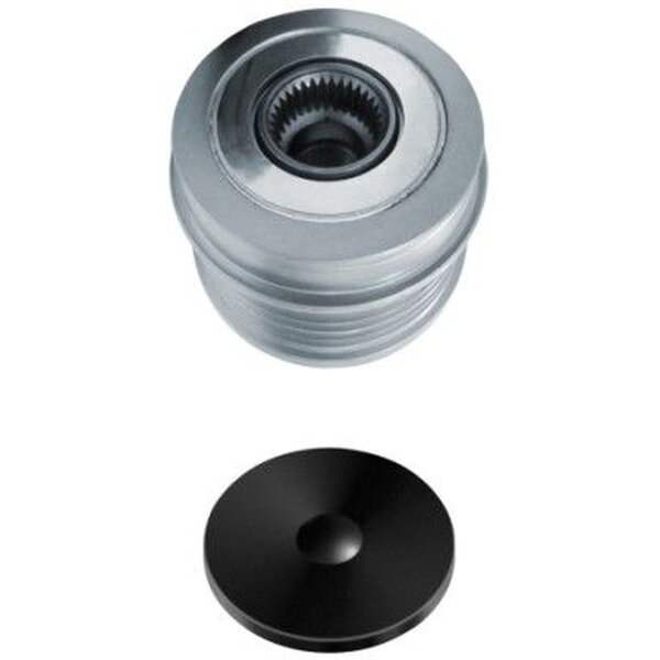 Overrunning alternator pulley Ø56mm M14x1.5 5 grooves HELLA for FORD Focus II