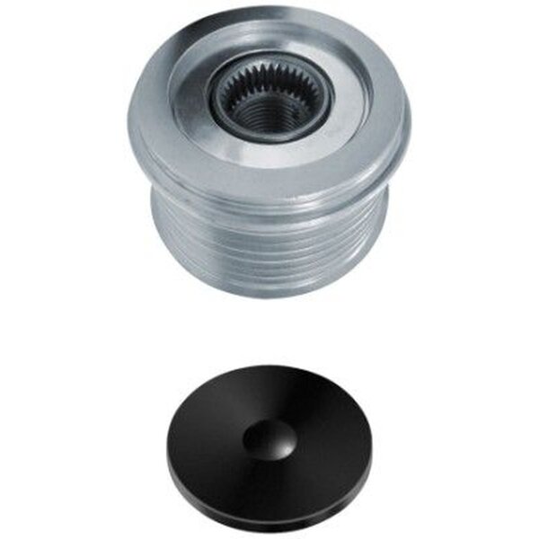 Overrunning alternator pulley Ø55mm M17x1.5 5 grooves HELLA for SUBARU Forester
