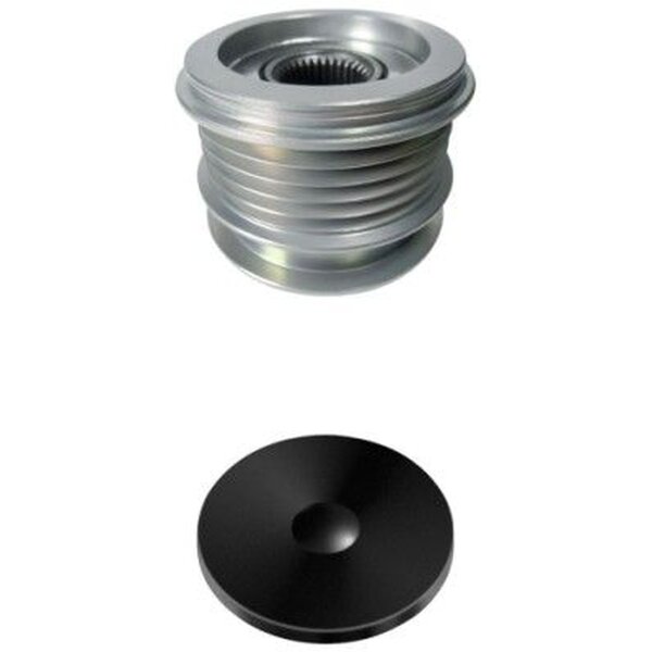 Overrunning alternator pulley Ø54mm M16x1.5 5 grooves HELLA for OPEL Astra H