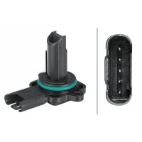 Mass air flow sensor screwed 5-pin HELLA for BMW 1 Series and others