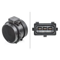 Mass air flow sensor tube socket 3-pin HELLA for BMW 3 Series and others